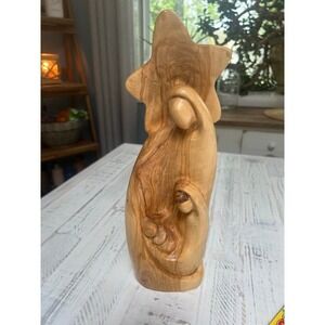 Holyland hand carved olive‎ wood sculpture .